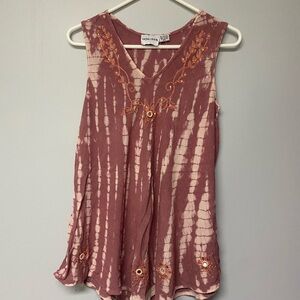 Raya Sun Maroon and Cream Embroidered Blouse